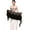 Black, variant on BH-JJSMGS Women's Belly Dance Wave Shape Hip Scarf with Silver Coins Wrap Noisy Belly Dance Costume for Performance