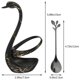 thumbnail image 2 of 1 juego de cucharas de café, cuchara de postre, base de cisne, juego de cucharas mezcladoras con forma de cisne para cocina, 2 of 5