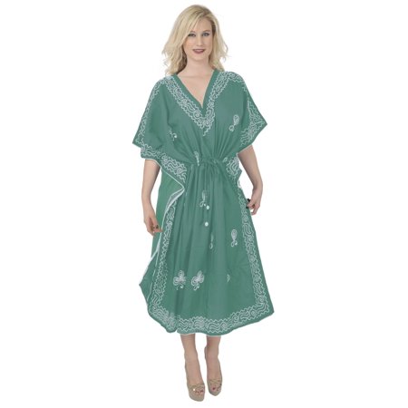 Women Embroidered Swimwear Beach Dress C Green Plain Us Women Embroidered Swimwear Beach Dress C Green Plain Us 14 18w