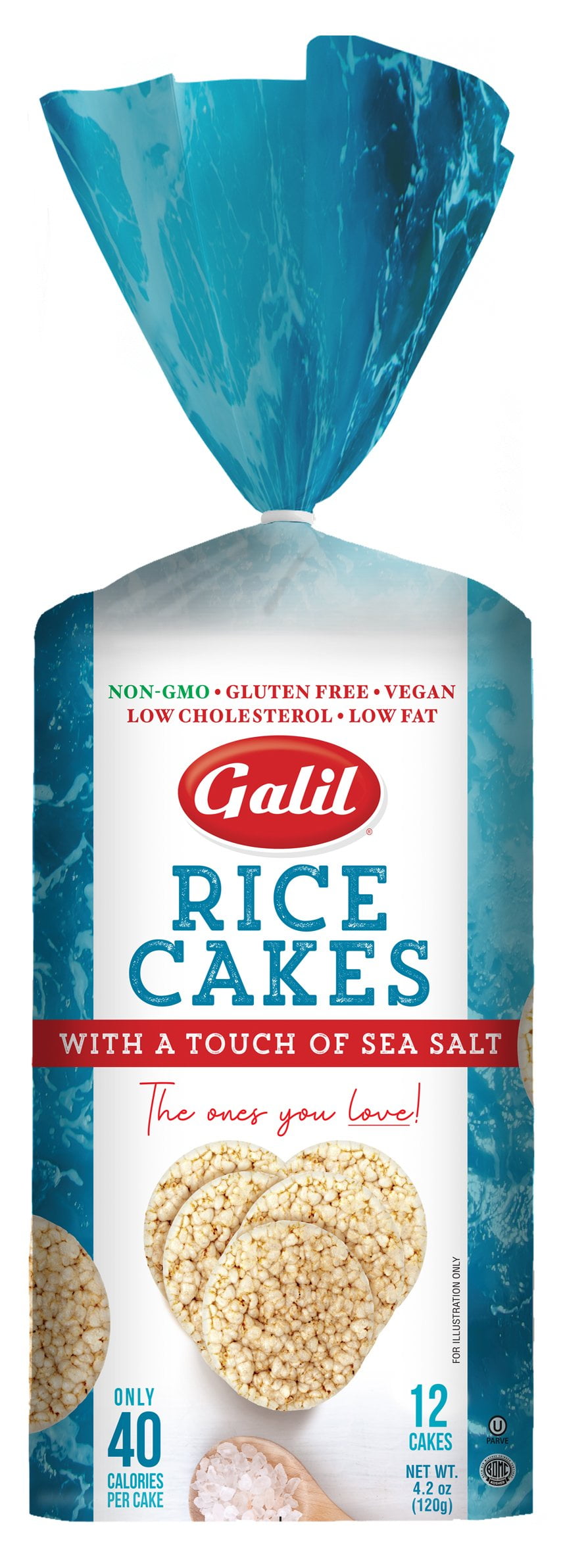 Galil Premium Thick Rice Cakes W/Salt Pack of 12