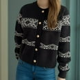 thumbnail image 5 of Womens Sweaters Classic Crewneck Button Cardigan Sweater Open Front Long Sleeve Knit Shirt Jackets, 5 of 7