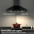 thumbnail image 6 of CIARRA Wall Mount Range Hood 30 inch 450 CFM with WIFI/Voice Control in Black CAB502W75, 6 of 10