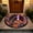 Orange, variant on Halloween Optical‑Deception Round Rug, 2D Flat‑Printed Pumpkin Ghost Skull Cave Decor Mat, Non‑Slip Polyester Circular Floor Carpet for Indoor Home Halloween Party Decoration Multicolor