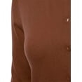 thumbnail image 4 of Women Crew Neck Button Down Long Sleeve Soft Knit Cardigan Sweater (S-3X), 4 of 4