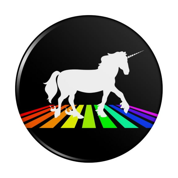 Unicorn Crossing Rainbow Kitchen Refrigerator Locker Button Magnet