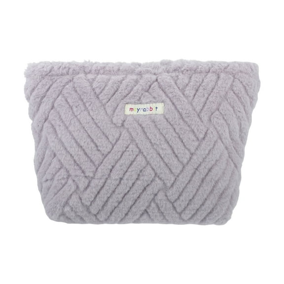 1 Pc Women Durable Travel Makeup Bag for Vacation Camping Wedding Gym Purple Flannel