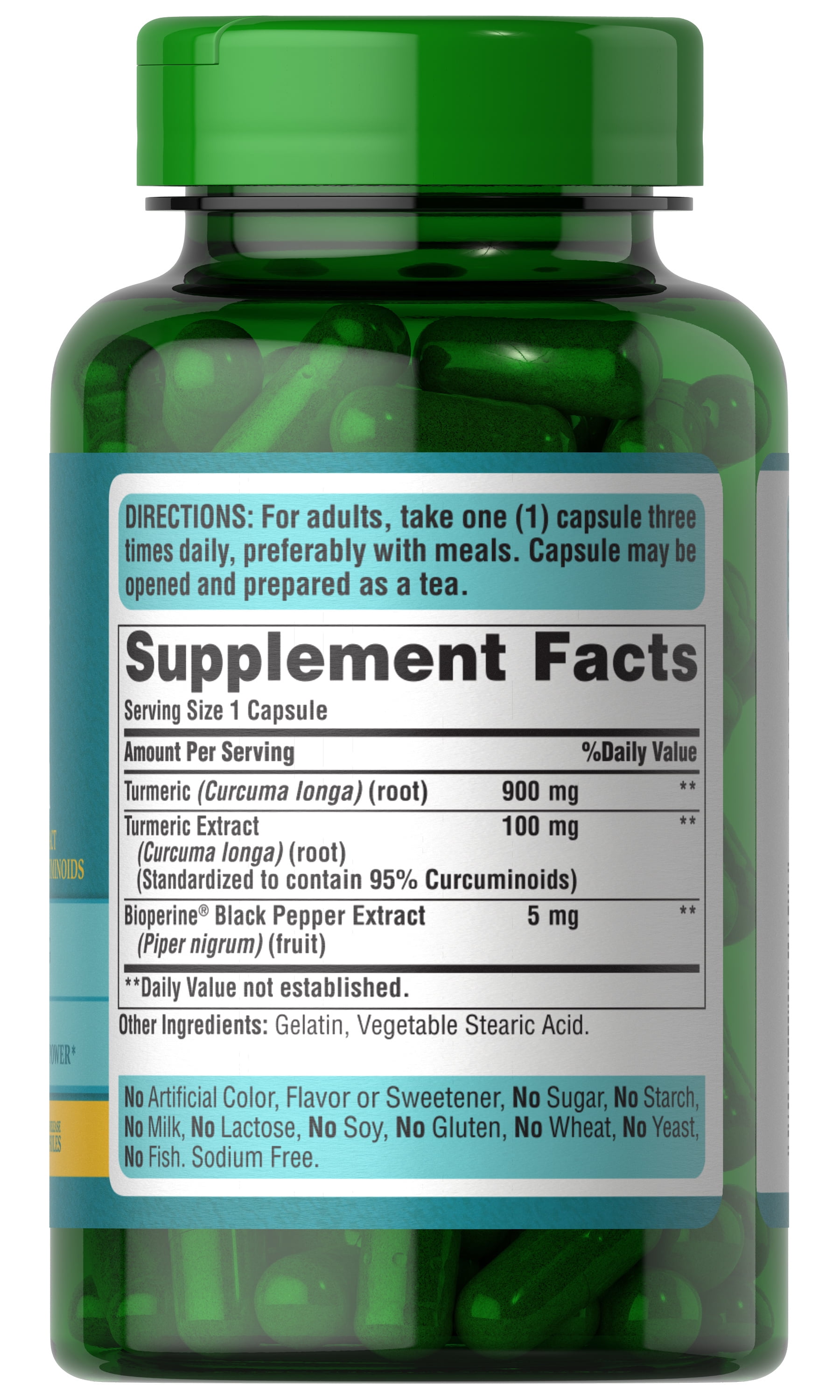 Puritans Pride Turmeric Curcumin with Bioperine, 1000mg, 120 Count
