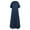 Dark Blue, variant on SwiftWear Women's Casual Loose-Fit V-Neck Long Denim Dress Classic Vintage Button Down Jean Shirt Dresses - M-3XL, Relaxed Style ​​