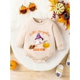 thumbnail image 2 of Liacowi Baby Girls Boys Halloween Bodysuits Infant Long Sleeve Crew Neck Ghost Pumpkin Print Romper Onesie 3M 6M 12M 18M 24M Newborn Spring Fall Halloween Clothes, 2 of 6