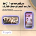 thumbnail image 4 of HOMEIORA 1PC Shower Phone Holder Waterproof 360 Degree Rotating Shower Phone Case Bathroom Wall Mount for iPhone 14 13 12 11 Pro Max XS XR, Max 6.8’ Phone - Romantic Purple, 4 of 6