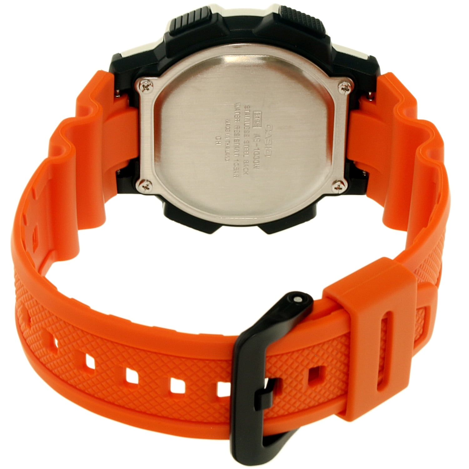 AE1000W-4BV, Illuminator Orange and Silver Digital Watch