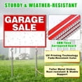 thumbnail image 4 of cyrico 3 Pcs Garage Sale Signs with Stakes, 24" x 17" Extra Large Yard Sale Signs, Double-Sided Weatherproof Corrugated Plastic, Includes Directional Arrow Stickers for Outdoor Garage Sale Supplies, 4 of 8