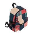 thumbnail image 2 of FORMRS Kids School Backpack with Front Zippered Pocket 12" Student Travel Daypack, Red Teal Plaid, 2 of 6
