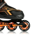 thumbnail image 5 of 2PM SPORTS Torinx Orange Black kids Boys Beginner Adjustable Inline Skates,Fun Roller Skates for Girls,Roller Blades for Men and Ladies - Orange Medium(1Y-4Y US), 5 of 12