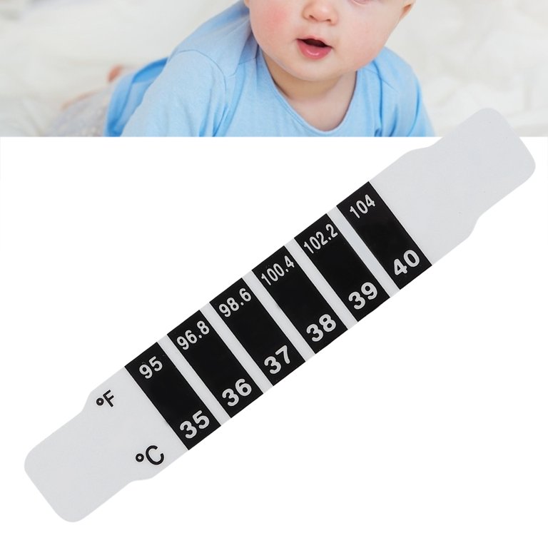 EIMELI 30 Pcs Forehead Thermometer Strips-Instant Read Forehead Thermometer  Strips,Reusable Thermometer Strip for Checking Baby Kid Adult  Temperature,95℉to 104℉,Travel-Sized 