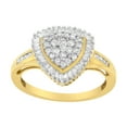 thumbnail image 3 of 10K Yellow Gold 1/2ct TDW Round and Baguette cut Diamond Ballerina Ring (I-J,SI1-SI2), 3 of 7