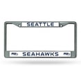 thumbnail image 2 of Seattle Seahawks Chrome License Plate Frame, 2 of 2