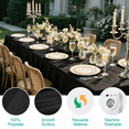 thumbnail image 3 of Emart 6 Pack Rectangle Tablecloth, 60x102in Black 100% Polyester Table Cloths for Banquet Wedding, 3 of 7