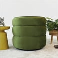 thumbnail image 6 of Green Velvet Swivel Chair for Living Room, Modern Accent Chair with Mid-Century Design, Fully Assembled Office Chair, Soft Upholstered Reading Chair, 6 of 9