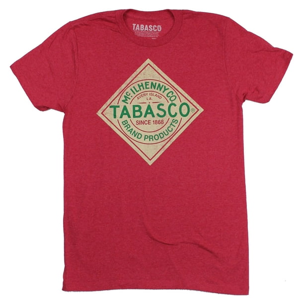 Isaac Morris Tabasco Mens TShirt Classic Bottle Label Image