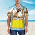 thumbnail image 4 of Disketp Hawaiian Shirts For Men,Dog Takes A Bath In The Bathtub Print Mens Casual Short Sleeve Button Down Shirts Beach Shirt, 4 of 8