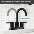 thumbnail image 3 of PARLOS 2-Handle Centerset Swivel Bathroom Sink Faucet Without Drain Assembly, Matte Black, 3 of 8