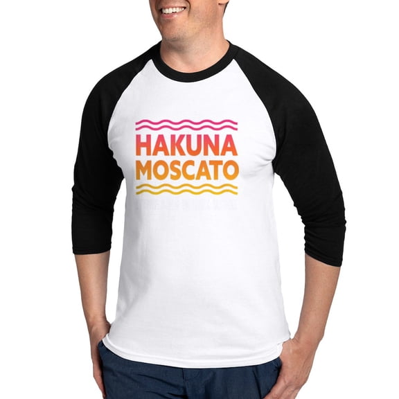 CafePress - Wine Lover Hakuna Moscato - Cotton Baseball Jersey, 3/4 Raglan Sleeve Shirt