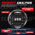 thumbnail image 5 of For Jeep Wrangler JK LJ TJ CJ 7 Inch Round Headlight Assembly with High/Low Beam DRL/Turn Signal Halo Ring, DOT Approve , H6024 LED Sealed Beam Headlights, Plug & Play(Pack of 2), 5 of 12