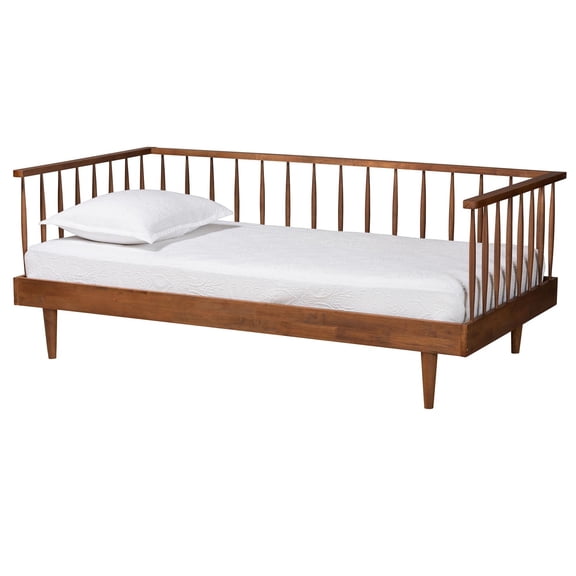 Baxton Studio Matilda Modern Ash Walnut Finished Wood Twin Size Daybed
