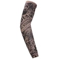 thumbnail image 4 of Falso temporal resbalón en tatuaje manga del brazo ciclismo baloncesto protector solar manga para hombres y mujeres unisex conjunto oscuro, 4 of 5