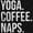 Black, variant on Yoga Coffee Naps Meditation Fitness Women's Long Sleeve T Shirt Brisco Brands X