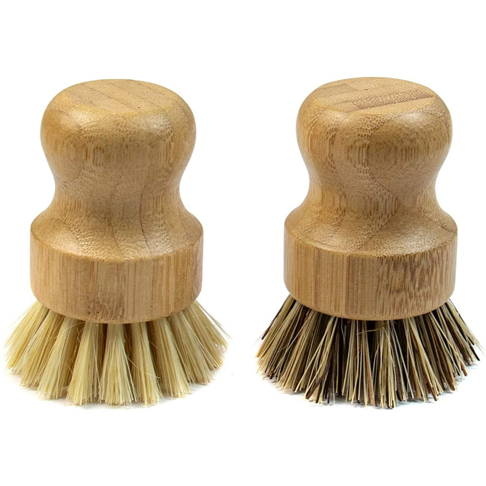 Bueautybox Natural Bamboo Cleaning Scrub Brush ,Coconut Bristles for