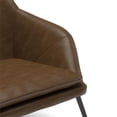 thumbnail image 5 of Pemberly Row Mid-Century Black Powder Coated Metal Frame Lounge Chair in Brown, 5 of 6