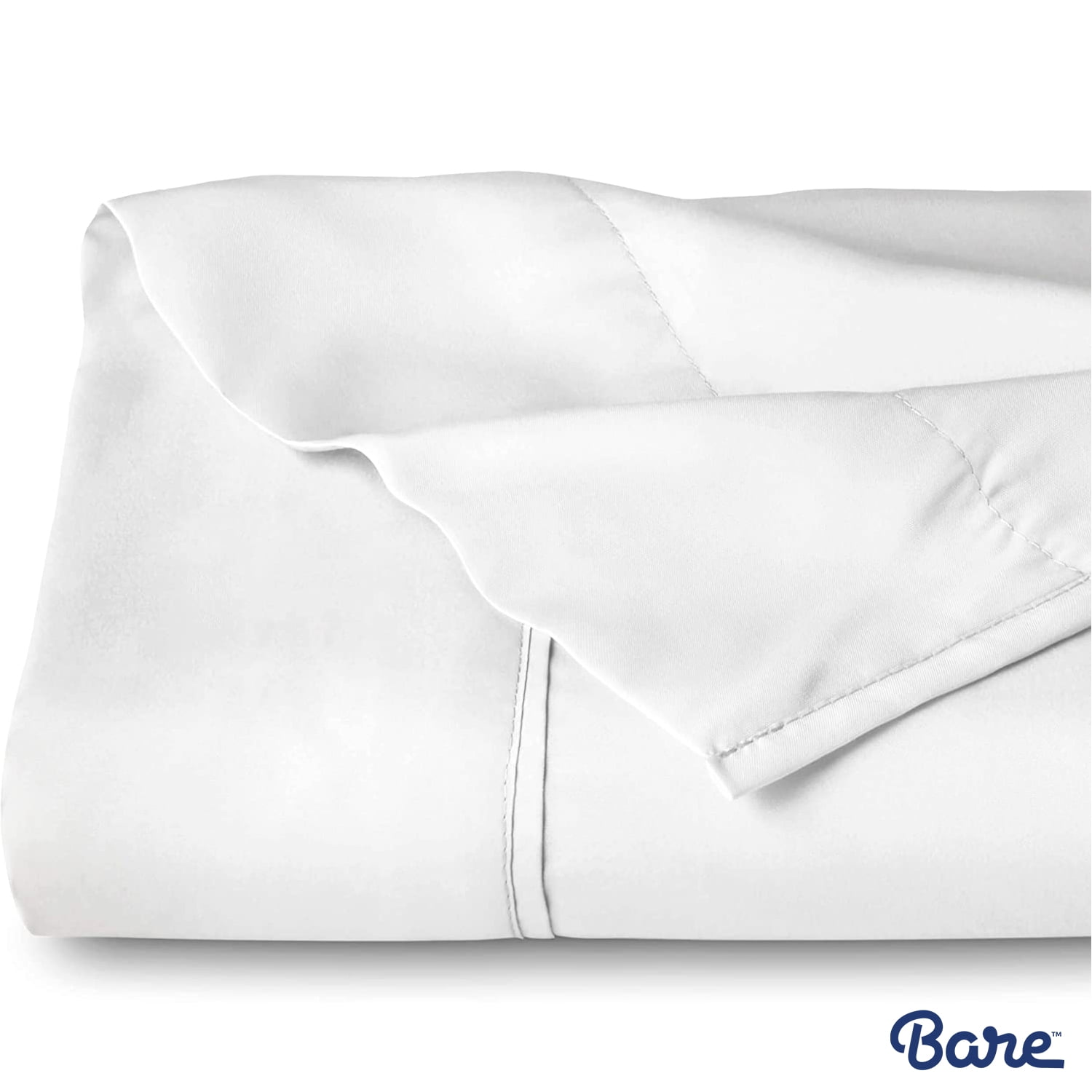 Bare Home Microfiber Flat Top Sheet (Twin/Twin XL 1 Pack, White