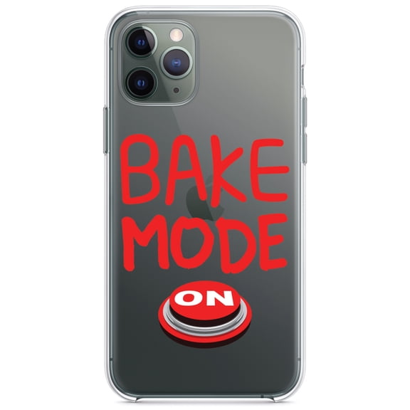 DistinctInk Clear Shockproof Hybrid Case for iPhone 13 PRO (6.1" Screen) - TPU Bumper Acrylic Back Tempered Glass Screen Protector - Bake Mode On