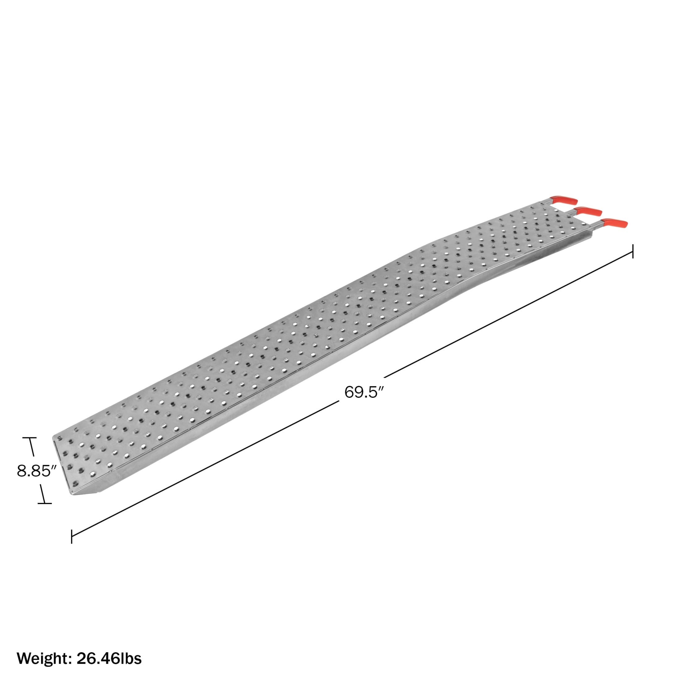 Stalwart Set of Two 69.5-Inch Loading Ramps with 2200lb Combined Capacity