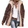 Jackets for Women Up to 35% off!Ndbuld Women's Winter Jacket Coat Fleece Lined Long Fluffy Coat Hooded Long Winter with Pockets Warm Parka Coat,Coffee,M