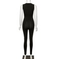 thumbnail image 4 of KEINXS Combinaison Femme Slim Couleur Unie Sans Manches Col Haut Bodycon Combinaison, 4 of 4