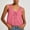 *Pink, variant on Women's V-Neck Sleeveless Button Down Tank Top, Casual Ruffled Strap Blouse Black,Women's Plus L