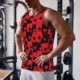 thumbnail image 5 of Gukieu Playing Cards Print Men's Quick Dry Fitness Vest, Round Neck Sleeveless Fitness Bodybuilding Top-4X-Large, 5 of 7