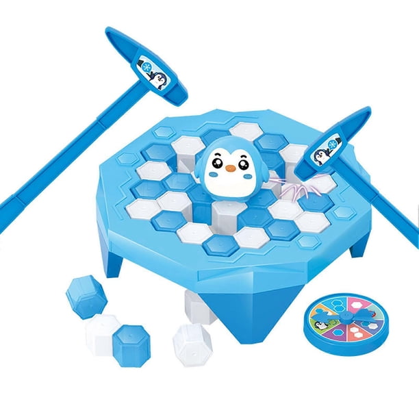 Baby Trap Break Ice Game Interactive Animal Figure Ice Block Knock Breaking Game for Toddlers for Kids Blue