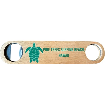 

Pine Trees Surfing Beach Hawaii Wooden Bottle Opener turtle design
