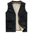 thumbnail image 1 of Men's Lamb Wool Solid Color Waistcoat Vest, 1 of 3