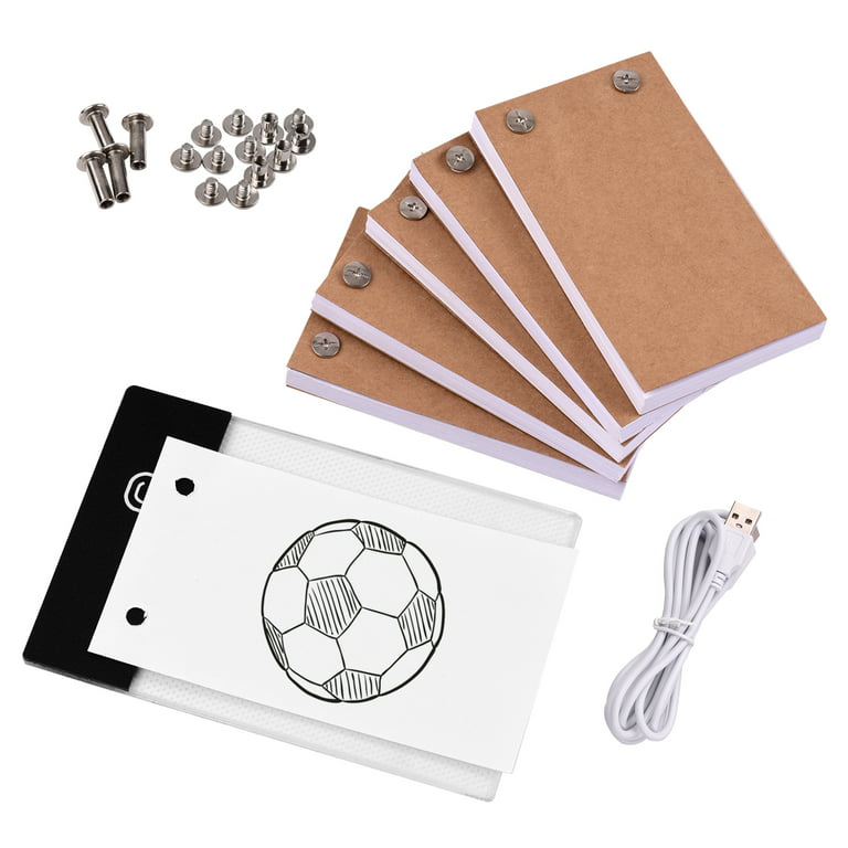 Blank Flip Book Kit with 300 Sheets Animation Paper Flipbook Binding Screws  L7K7