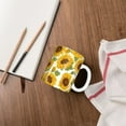 thumbnail image 4 of Yiaed Sunflowers Print Ceramics Coffee,Large Handle Design,Extra Large Tea and Coffee Cup for Office and Home Mugs, 4 of 6