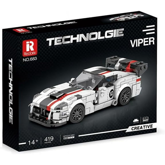 Reobrix Viper Race Car Toy Model Replica, Car Building Set, Super Cars Building Block Toy, Collectible Building Set(419Pcs)