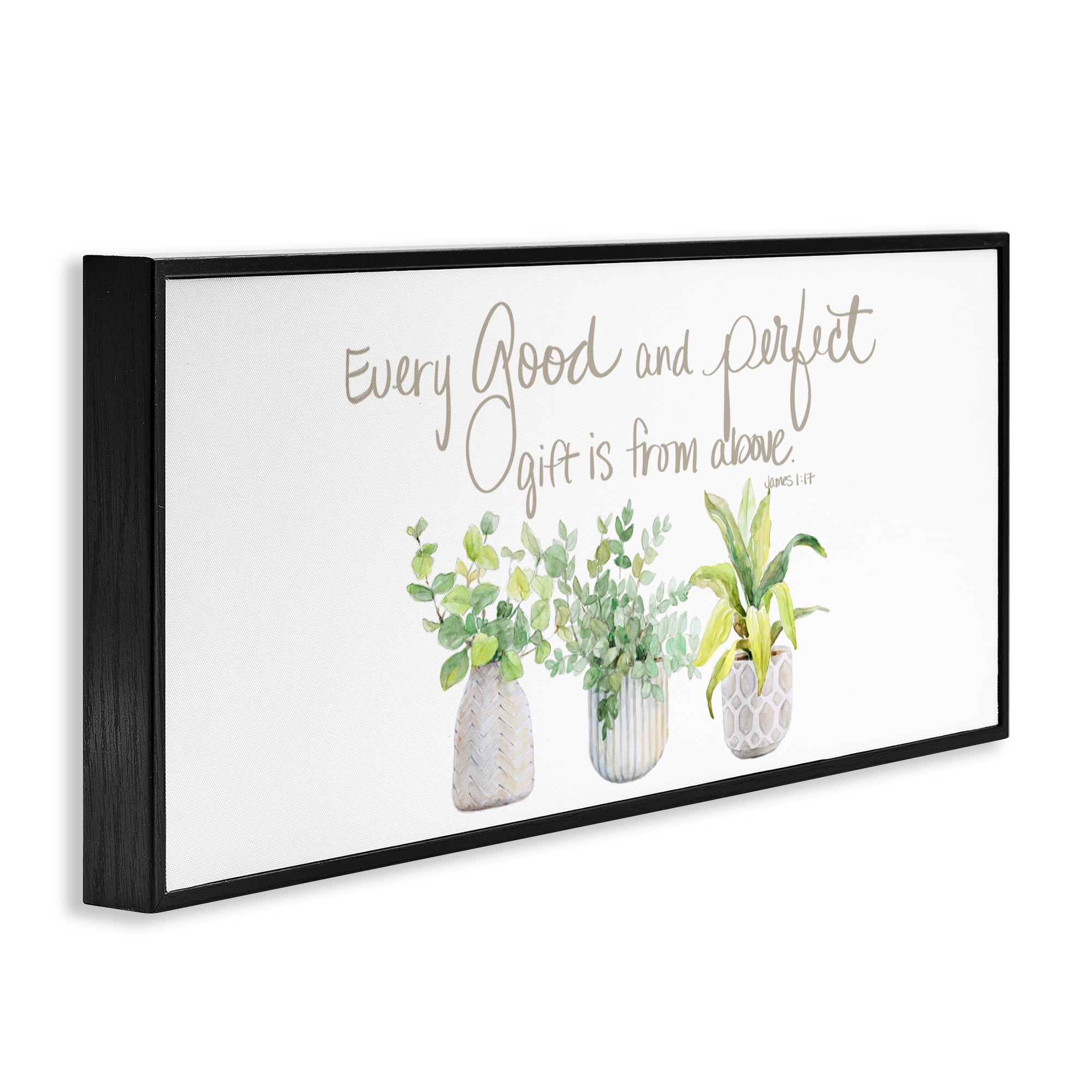 Stupell Industries Every Good & Perfect Gift Black Framed Giclee Art, design by Lanie Loreth