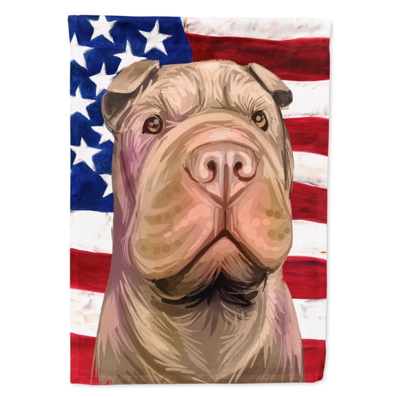 Carolines Treasures CK6702GF Shar Pei Dog American Garden Size Outdoor-Flags, Multicolor