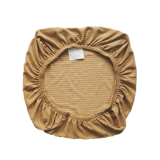 Funda de cojín para silla, fundas de asiento, Protector de respaldo, Color sólido, ajustable, resistente a la suciedad, para banquete, hogar, Cubiertas para muebles de jardín Color del té con leche Bewildely HA083840-09