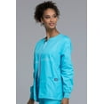 thumbnail image 4 of Cherokee Workwear Prints Women's Scrubs Jacket Snap Front Warm Up 4350, 4 of 7